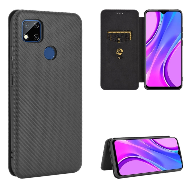 Carbon Fiber Texture Magnetic Horizontal Flip TPU + PC + PU Leather Case with Card Slot, For Xiaomi Redmi 8A, For Xiaomi Redmi 9C, For Xiaomi Redmi 8, For Xiaomi Redmi 9