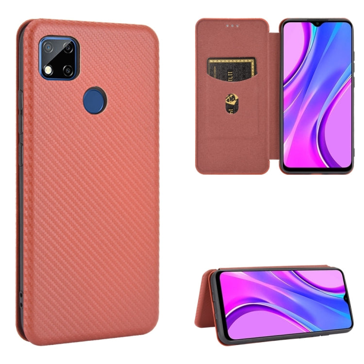Carbon Fiber Texture Magnetic Horizontal Flip TPU + PC + PU Leather Case with Card Slot, For Xiaomi Redmi 8A, For Xiaomi Redmi 9C, For Xiaomi Redmi 8, For Xiaomi Redmi 9