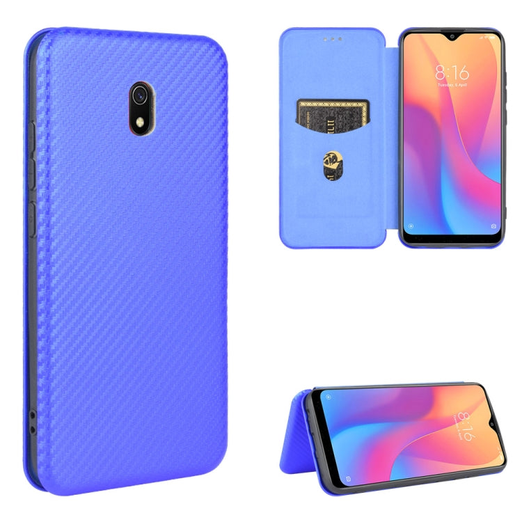Carbon Fiber Texture Magnetic Horizontal Flip TPU + PC + PU Leather Case with Card Slot, For Xiaomi Redmi 8A, For Xiaomi Redmi 9C, For Xiaomi Redmi 8, For Xiaomi Redmi 9