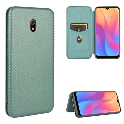 Carbon Fiber Texture Magnetic Horizontal Flip TPU + PC + PU Leather Case with Card Slot, For Xiaomi Redmi 8A, For Xiaomi Redmi 9C, For Xiaomi Redmi 8, For Xiaomi Redmi 9