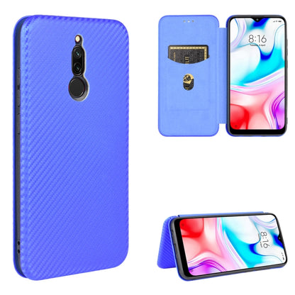Carbon Fiber Texture Magnetic Horizontal Flip TPU + PC + PU Leather Case with Card Slot, For Xiaomi Redmi 8A, For Xiaomi Redmi 9C, For Xiaomi Redmi 8, For Xiaomi Redmi 9