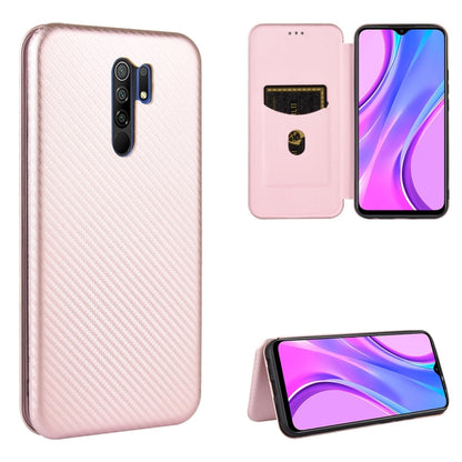 Carbon Fiber Texture Magnetic Horizontal Flip TPU + PC + PU Leather Case with Card Slot, For Xiaomi Redmi 8A, For Xiaomi Redmi 9C, For Xiaomi Redmi 8, For Xiaomi Redmi 9