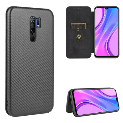 Carbon Fiber Texture Magnetic Horizontal Flip TPU + PC + PU Leather Case with Card Slot, For Xiaomi Redmi 8A, For Xiaomi Redmi 9C, For Xiaomi Redmi 8, For Xiaomi Redmi 9