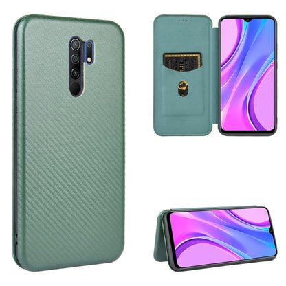 Carbon Fiber Texture Magnetic Horizontal Flip TPU + PC + PU Leather Case with Card Slot, For Xiaomi Redmi 8A, For Xiaomi Redmi 9C, For Xiaomi Redmi 8, For Xiaomi Redmi 9