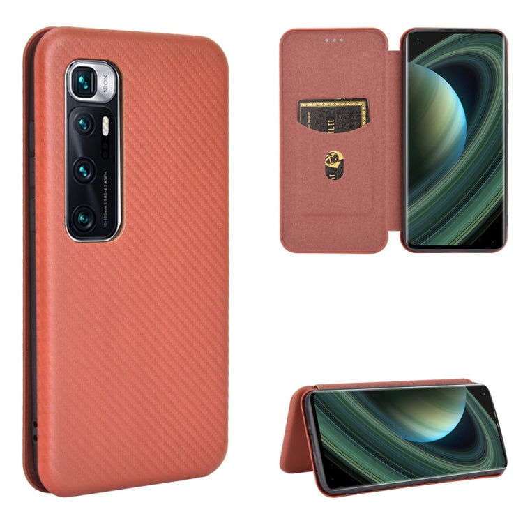 Carbon Fiber Texture Magnetic Horizontal Flip TPU + PC + PU Leather Case with Card Slot, For Xiaomi Redmi Note 8, For Xiaomi Mi 10 Lite, For Xiaomi Mi 10 Ultra, For Xiaomi Mi 10 5G