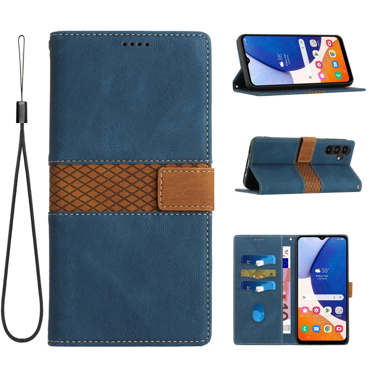 Grid Stitching Leather Phone Case with Lanyard, For Samsung Galaxy S25 5G, For Samsung Galaxy S25+ 5G, For Samsung Galaxy S25 Ultra 5G, For Samsung Galaxy S24 FE 5G, For Samsung Galaxy S24 Ultra 5G, For Samsung Galaxy S24+ 5G
