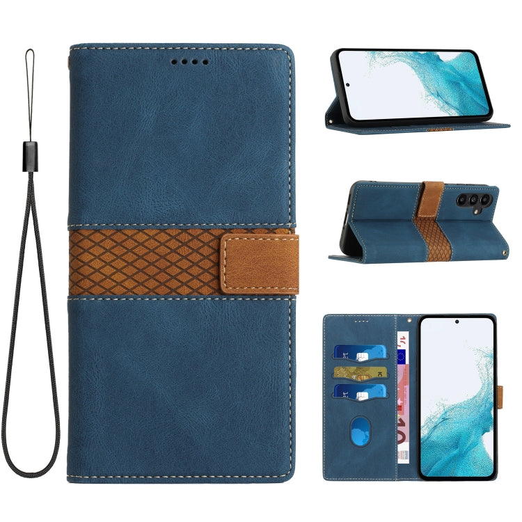 Grid Stitching Leather Phone Case with Lanyard, For Samsung Galaxy S24 5G, For Samsung Galaxy S23 FE 5G, For Samsung Galaxy S23 Ultra 5G, For Samsung Galaxy S23+ 5G, For Samsung Galaxy S23 5G, For Samsung Galaxy S20 FE