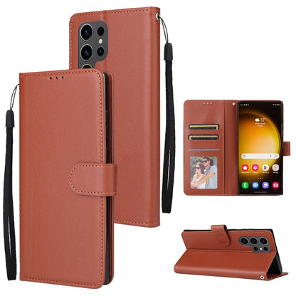 3-Card Slots Multifunctional Leather Phone Case, For Samsung Galaxy S25 5G, For Samsung Galaxy S25+ 5G, For Samsung Galaxy S25 Ultra 5G