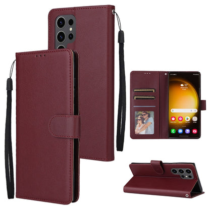 3-Card Slots Multifunctional Leather Phone Case, For Samsung Galaxy S25 5G, For Samsung Galaxy S25+ 5G, For Samsung Galaxy S25 Ultra 5G