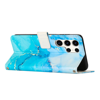 Painted Marble Pattern Leather Phone Case, For Samsung Galaxy S24 Ultra 5G, For Samsung Galaxy S24+ 5G, For Samsung Galaxy S24 5G