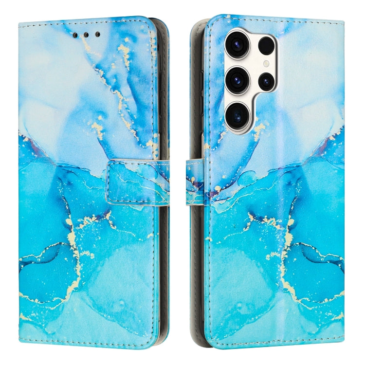 Painted Marble Pattern Leather Phone Case, For Samsung Galaxy S24 Ultra 5G, For Samsung Galaxy S24+ 5G, For Samsung Galaxy S24 5G