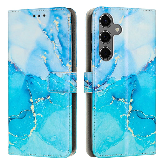 Painted Marble Pattern Leather Phone Case, For Samsung Galaxy S25 5G, For Samsung Galaxy S25+ 5G, For Samsung Galaxy S25 Ultra 5G, For Samsung Galaxy S24 FE 5G