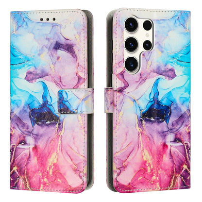 Painted Marble Pattern Leather Phone Case, For Samsung Galaxy S25 5G, For Samsung Galaxy S25+ 5G, For Samsung Galaxy S25 Ultra 5G, For Samsung Galaxy S24 FE 5G