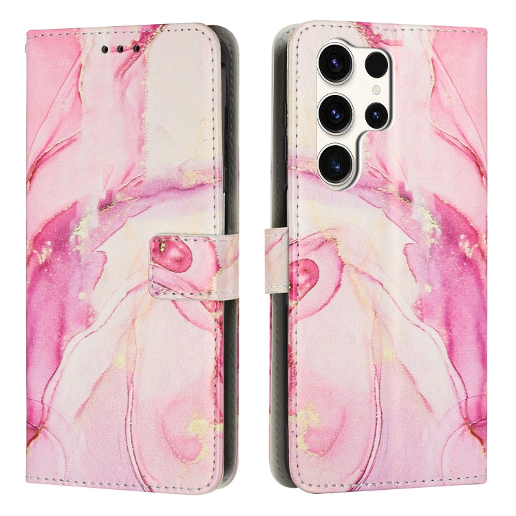Painted Marble Pattern Leather Phone Case, For Samsung Galaxy S25 5G, For Samsung Galaxy S25+ 5G, For Samsung Galaxy S25 Ultra 5G, For Samsung Galaxy S24 FE 5G