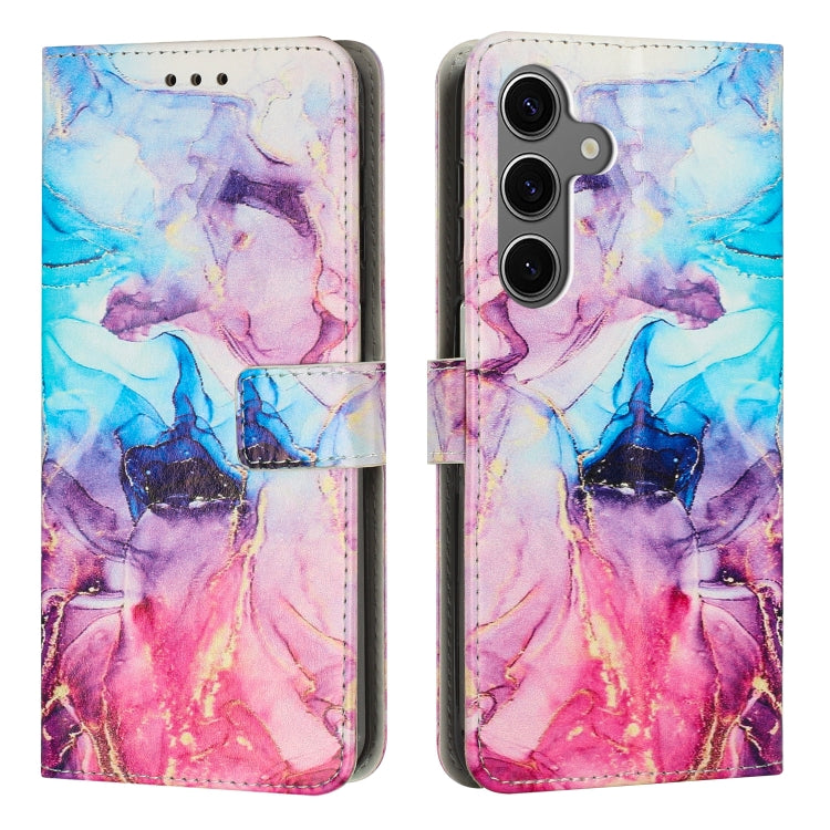 Painted Marble Pattern Leather Phone Case, For Samsung Galaxy S24 Ultra 5G, For Samsung Galaxy S24+ 5G, For Samsung Galaxy S24 5G