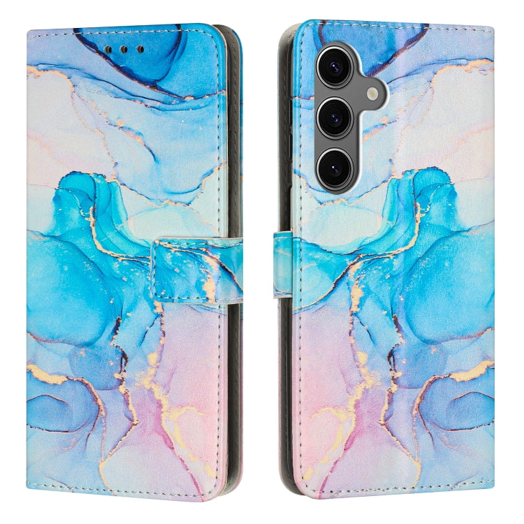 Painted Marble Pattern Leather Phone Case, For Samsung Galaxy S25 5G, For Samsung Galaxy S25+ 5G, For Samsung Galaxy S25 Ultra 5G, For Samsung Galaxy S24 FE 5G