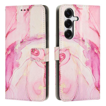 Painted Marble Pattern Leather Phone Case, For Galaxy S26 FE 5G, For Samsung Galaxy S26+ 5G, For Samsung Galaxy S26 Ultra 5G, For Samsung Galaxy S26 5G