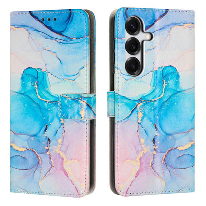 Painted Marble Pattern Leather Phone Case, For Galaxy S26 FE 5G, For Samsung Galaxy S26+ 5G, For Samsung Galaxy S26 Ultra 5G, For Samsung Galaxy S26 5G