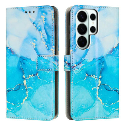 Painted Marble Pattern Leather Phone Case, For Samsung Galaxy S26+ 5G, For Samsung Galaxy S26 Ultra 5G, For Samsung Galaxy S26 5G, For Samsung Galaxy S25 5G