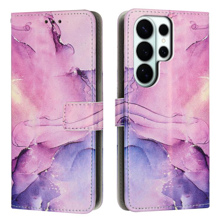 Painted Marble Pattern Leather Phone Case, For Samsung Galaxy S26+ 5G, For Samsung Galaxy S26 Ultra 5G, For Samsung Galaxy S26 5G, For Samsung Galaxy S25 5G