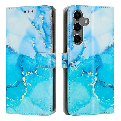 Painted Marble Pattern Leather Phone Case, For Galaxy S26 FE 5G, For Samsung Galaxy S26+ 5G, For Samsung Galaxy S26 Ultra 5G, For Samsung Galaxy S26 5G