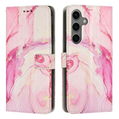 Painted Marble Pattern Leather Phone Case, For Galaxy S26 FE 5G, For Samsung Galaxy S26+ 5G, For Samsung Galaxy S26 Ultra 5G, For Samsung Galaxy S26 5G