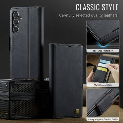 AutSpace A11 Side Buckle MagSafe Magnetic RFID Phone Leather Case, For Samsung Galaxy S25+ 5G, For Samsung Galaxy S25 Ultra 5G, For Samsung Galaxy S24 FE 5G, For Samsung Galaxy S24 Ultra 5G, For Samsung Galaxy S24+ 5G, For Samsung Galaxy S24 5G