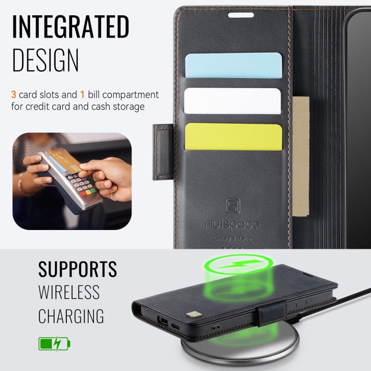 AutSpace A11 Side Buckle MagSafe Magnetic RFID Phone Leather Case, For Samsung Galaxy S23 FE 5G, For Samsung Galaxy S23 Ultra 5G, For Samsung Galaxy S23+ 5G, For Samsung Galaxy S23 5G, For Samsung Galaxy S22 Ultra 5G, For Samsung Galaxy S22+ 5G