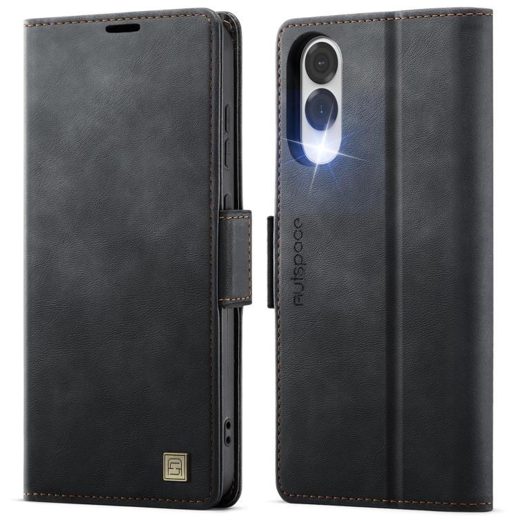 AutSpace A11 Side Buckle MagSafe Magnetic RFID Phone Leather Case, For Samsung Galaxy S26+ 5G, For Samsung Galaxy S26 Ultra 5G, For Samsung Galaxy S26 5G, For Samsung Galaxy S25 FE 5G, For Samsung Galaxy S25 Edge 5G, For Samsung Galaxy S25 5G