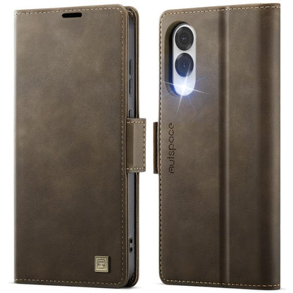 AutSpace A11 Side Buckle MagSafe Magnetic RFID Phone Leather Case, For Samsung Galaxy S26+ 5G, For Samsung Galaxy S26 Ultra 5G, For Samsung Galaxy S26 5G, For Samsung Galaxy S25 FE 5G, For Samsung Galaxy S25 Edge 5G, For Samsung Galaxy S25 5G