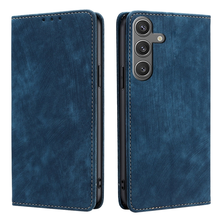 RFID Anti-theft Brush Magnetic Leather Phone Case, For Samsung Galaxy S26+ 5G, For Samsung Galaxy S26 Ultra 5G, For Samsung Galaxy S26 5G, For Samsung Galaxy S25 5G