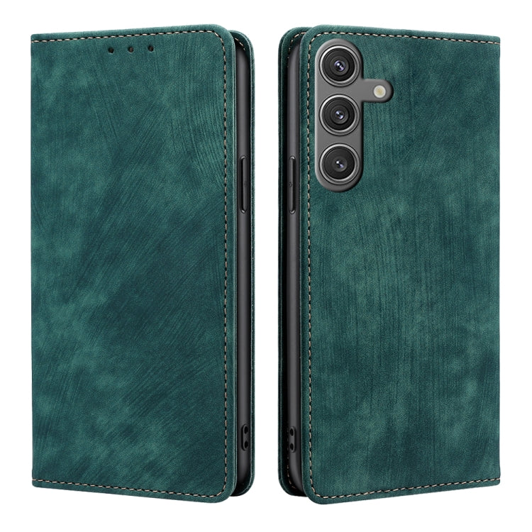 RFID Anti-theft Brush Magnetic Leather Phone Case, For Samsung Galaxy S26+ 5G, For Samsung Galaxy S26 Ultra 5G, For Samsung Galaxy S26 5G, For Samsung Galaxy S25 5G