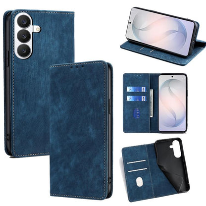 RFID Anti-theft Brush Magnetic Leather Phone Case, For Samsung Galaxy S26+ 5G, For Samsung Galaxy S26 Ultra 5G, For Samsung Galaxy S26 5G, For Samsung Galaxy S25 5G