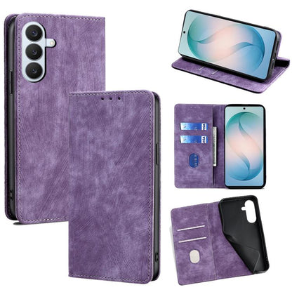 RFID Anti-theft Brush Magnetic Leather Phone Case, For Samsung Galaxy S26+ 5G, For Samsung Galaxy S26 Ultra 5G, For Samsung Galaxy S26 5G, For Samsung Galaxy S25 5G