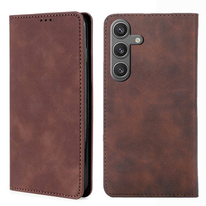 Skin Feel Magnetic Leather Phone Case, For Samsung Galaxy S26+ 5G, For Samsung Galaxy S26 Ultra 5G, For Samsung Galaxy S26 5G, For Samsung Galaxy S25 5G