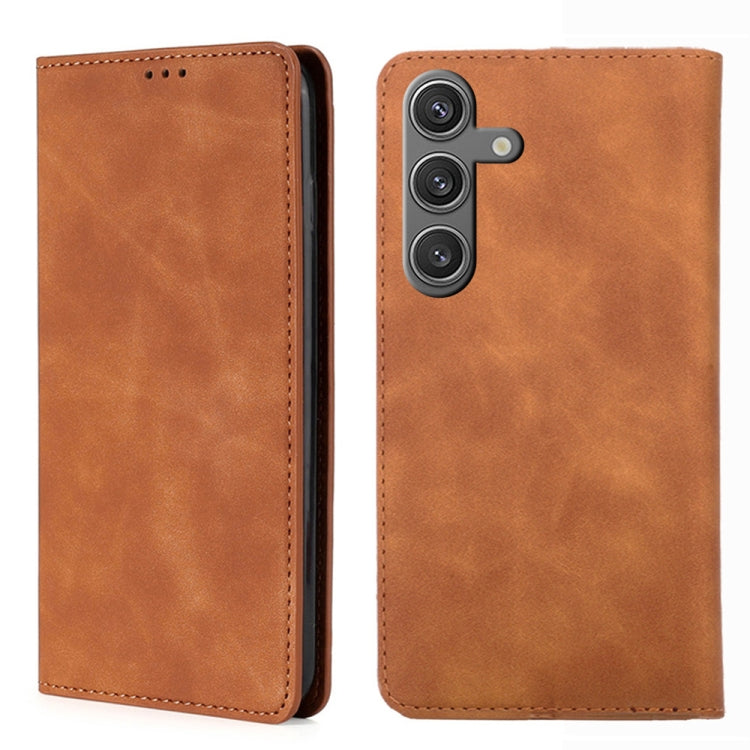 Skin Feel Magnetic Leather Phone Case, For Samsung Galaxy S26+ 5G, For Samsung Galaxy S26 Ultra 5G, For Samsung Galaxy S26 5G, For Samsung Galaxy S25 5G