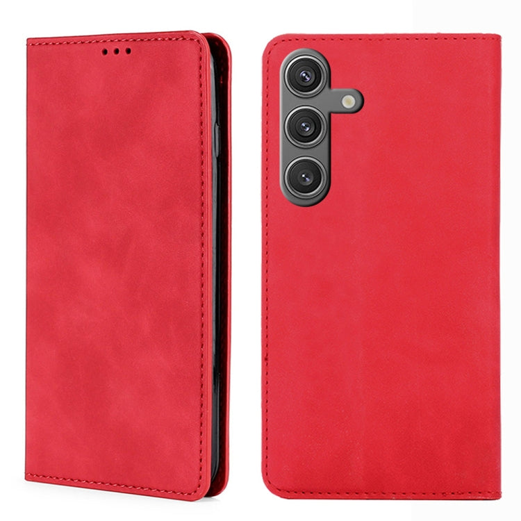 Skin Feel Magnetic Leather Phone Case, For Samsung Galaxy S26+ 5G, For Samsung Galaxy S26 Ultra 5G, For Samsung Galaxy S26 5G, For Samsung Galaxy S25 5G