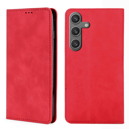 Skin Feel Magnetic Leather Phone Case, For Samsung Galaxy S26+ 5G, For Samsung Galaxy S26 Ultra 5G, For Samsung Galaxy S26 5G, For Samsung Galaxy S25 5G