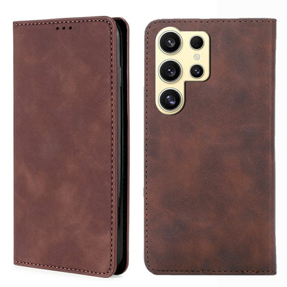 Skin Feel Magnetic Leather Phone Case, For Samsung Galaxy S25 5G, For Samsung Galaxy S25+ 5G, For Samsung Galaxy S25 Ultra 5G