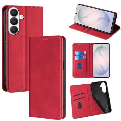 Skin Feel Magnetic Leather Phone Case, For Samsung Galaxy S26+ 5G, For Samsung Galaxy S26 Ultra 5G, For Samsung Galaxy S26 5G, For Samsung Galaxy S25 5G