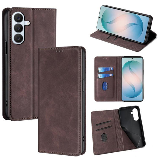 Skin Feel Magnetic Leather Phone Case, For Samsung Galaxy S26+ 5G, For Samsung Galaxy S26 Ultra 5G, For Samsung Galaxy S26 5G, For Samsung Galaxy S25 5G