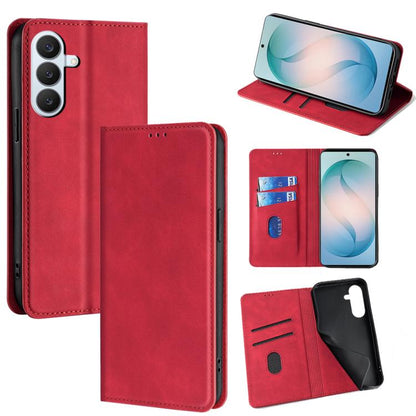 Skin Feel Magnetic Leather Phone Case, For Samsung Galaxy S26+ 5G, For Samsung Galaxy S26 Ultra 5G, For Samsung Galaxy S26 5G, For Samsung Galaxy S25 5G