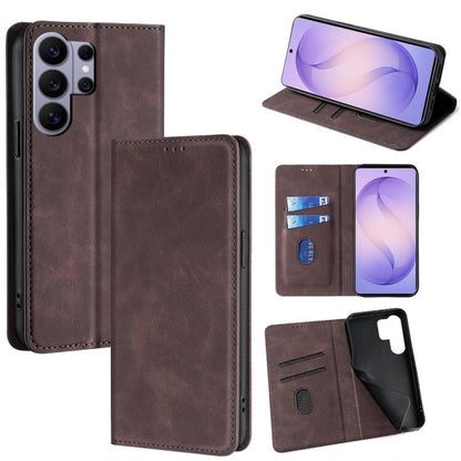 Skin Feel Magnetic Leather Phone Case, For Samsung Galaxy S26+ 5G, For Samsung Galaxy S26 Ultra 5G, For Samsung Galaxy S26 5G, For Samsung Galaxy S25 5G