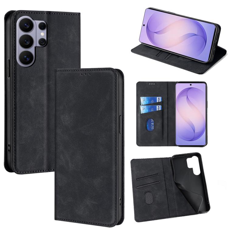 Skin Feel Magnetic Leather Phone Case, For Samsung Galaxy S26+ 5G, For Samsung Galaxy S26 Ultra 5G, For Samsung Galaxy S26 5G, For Samsung Galaxy S25 5G