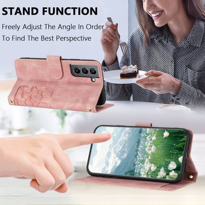 Tulips Embossed Leather Phone Case with Lanyard, For Samsung Galaxy S22+ 5G, For Samsung Galaxy S22 5G, For Samsung Galaxy S21 FE 5G, For Samsung Galaxy S21 5G