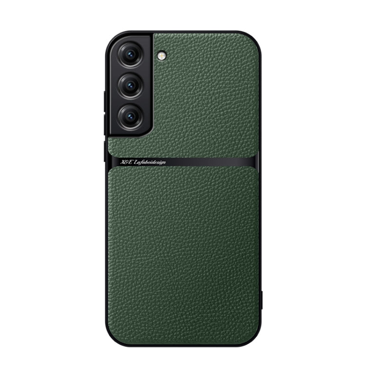 Litchi Leather Magnetic Full Coverage Shockproof Phone Case, For Samsung Galaxy S22 Ultra 5G, For Samsung Galaxy S22+ 5G, For Samsung Galaxy S22 5G, For Samsung Galaxy S21 FE 5G