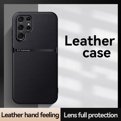 Litchi Leather Magnetic Full Coverage Shockproof Phone Case, For Samsung Galaxy S22 Ultra 5G, For Samsung Galaxy S22+ 5G, For Samsung Galaxy S22 5G, For Samsung Galaxy S21 FE 5G