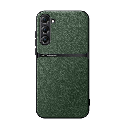 Litchi Leather Magnetic Full Coverage Shockproof Phone Case, For Samsung Galaxy S24 Ultra 5G, For Samsung Galaxy S24+ 5G, For Samsung Galaxy S24 5G, For Samsung Galaxy S23 FE 5G