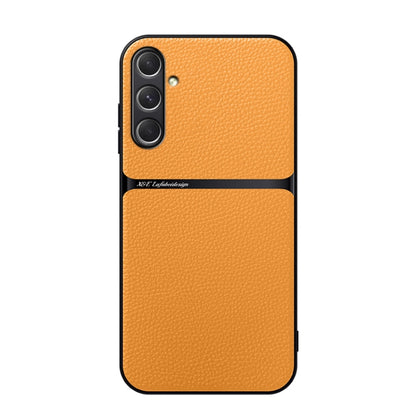 Litchi Leather Magnetic Full Coverage Shockproof Phone Case, For Samsung Galaxy S25 5G, For Samsung Galaxy S25+ 5G, For Samsung Galaxy S25 Ultra 5G, For Samsung Galaxy S24 FE 5G