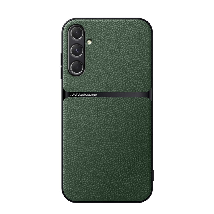 Litchi Leather Magnetic Full Coverage Shockproof Phone Case, For Samsung Galaxy S25 5G, For Samsung Galaxy S25+ 5G, For Samsung Galaxy S25 Ultra 5G, For Samsung Galaxy S24 FE 5G